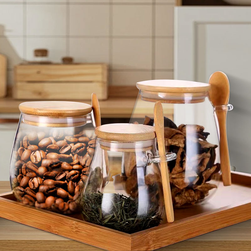 Meal Prep Glass Containers With Lids - 숟가락과 뚜껑이 있는 34온스 밀봉 유리병