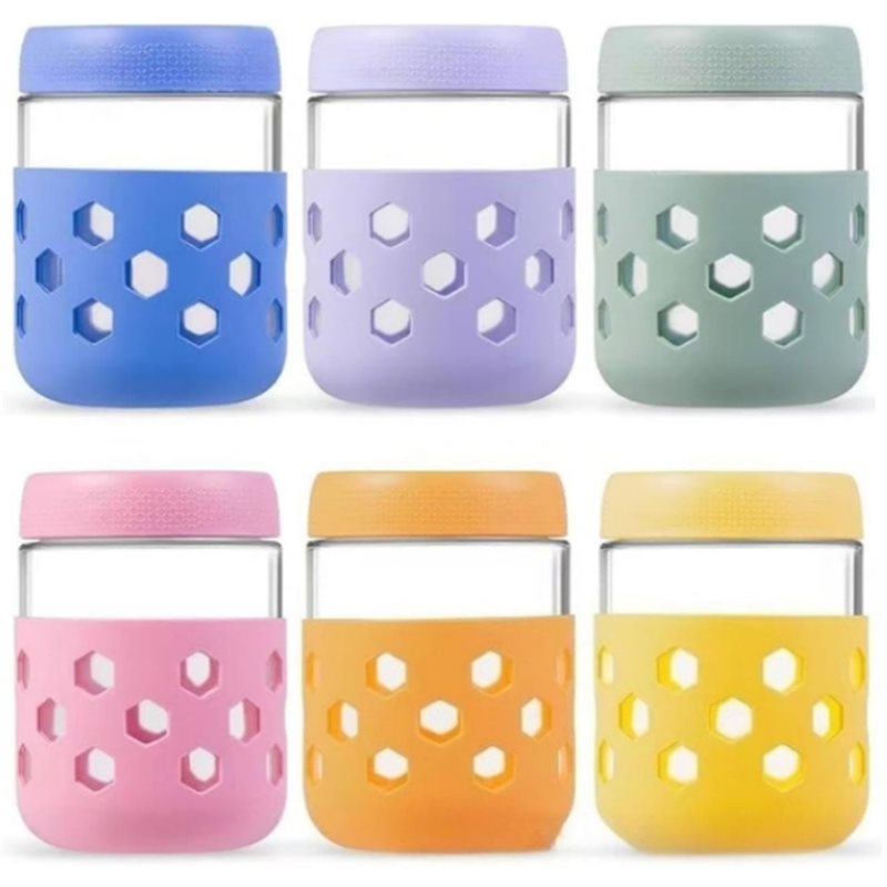 Meal Prep Glass Containers With Lids - 밀폐형 뚜껑이 있는 부드러운 유리병, 입구가