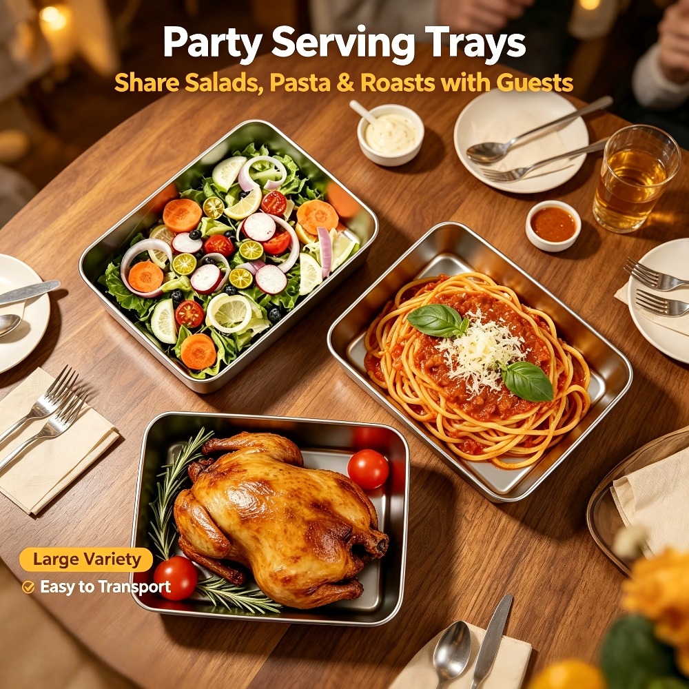 Meal Prep Menu - 6개 묶음 스테인리스 스틸 푸드 스토리지