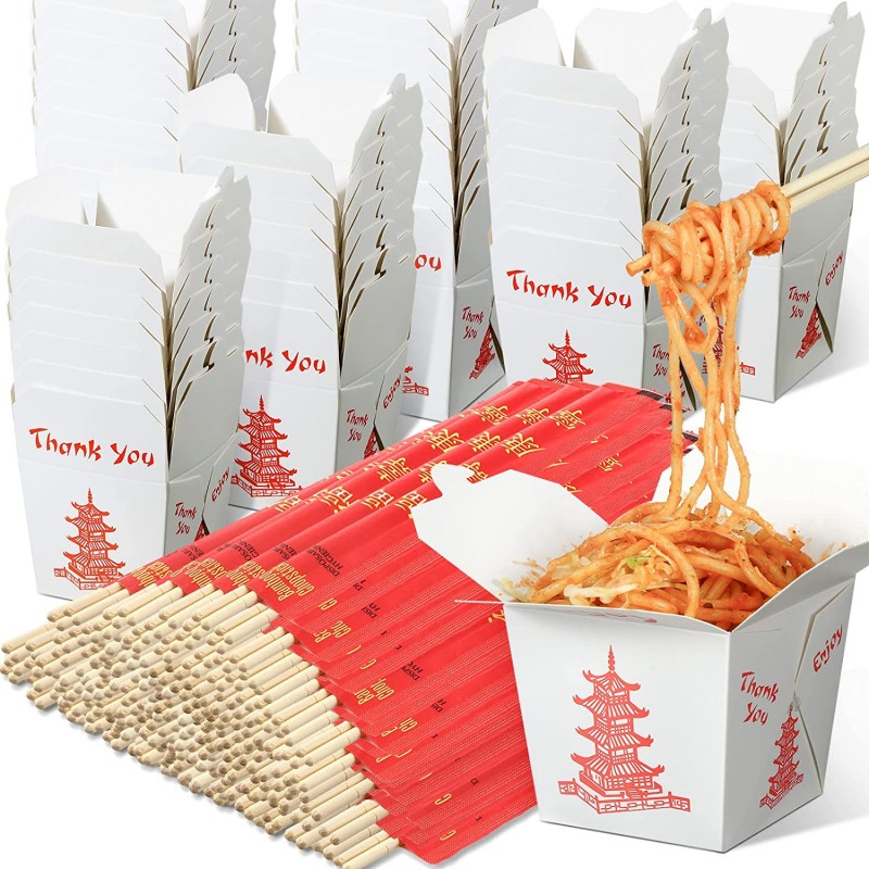 Meal Prep Noodles - 손잡이가 없는 파고다 중국식 테이크아웃 식품