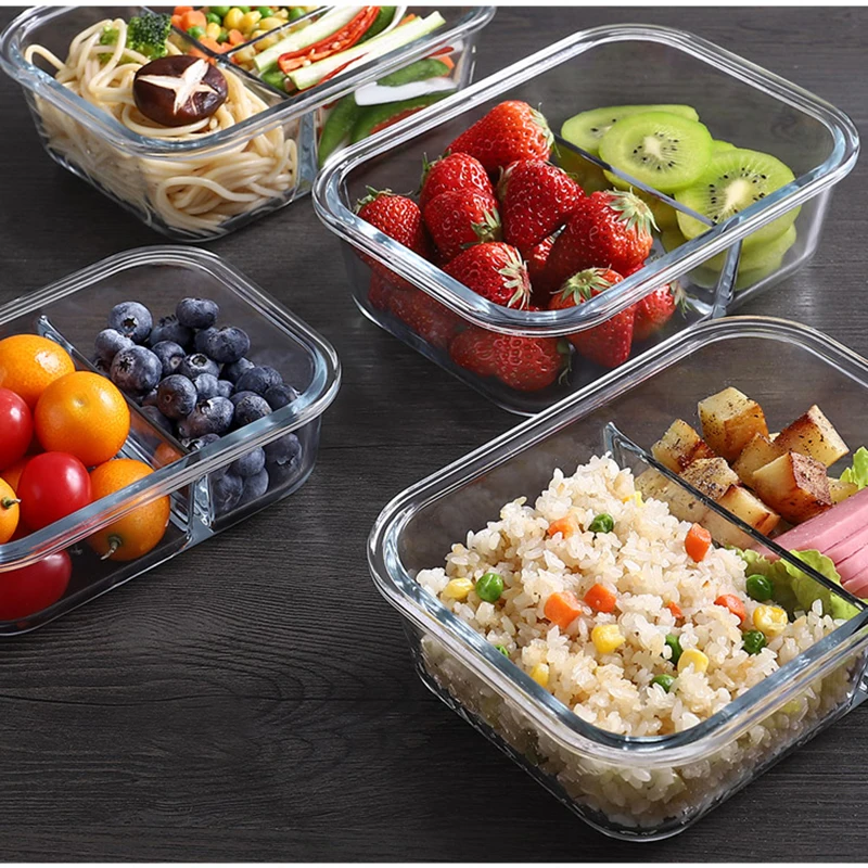 뚜껑이 있는 유리 도시락 상자, 밀폐 신선도 유지 상자 - Meal Prep Glass Containers With Lids 리뷰 및 가격