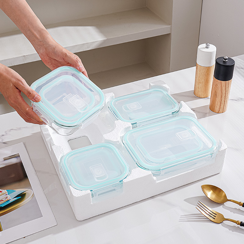8피스 유리 도시락 및 보관 세트, 뚜껑이 있는 붕규산 - Meal Prep Glass Containers With Lids 리뷰 및 가격