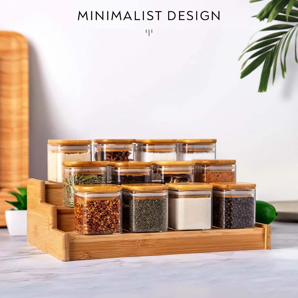 5온스 사각 향신료 병, 대나무 뚜껑/스티커 라벨 포함 - Meal Prep Glass Containers With Lids 리뷰 및 가격