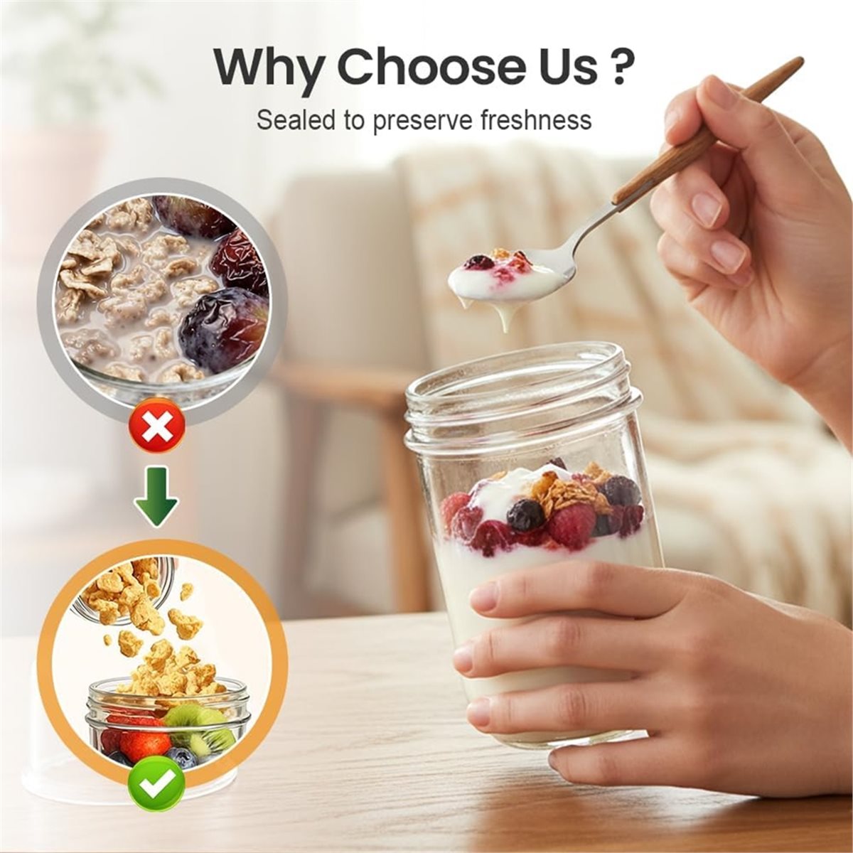 BAAE 오버나이트 오트 컨테이너(뚜껑 포함), 건식  - Meal Prep Glass Containers With Lids 리뷰 및 가격