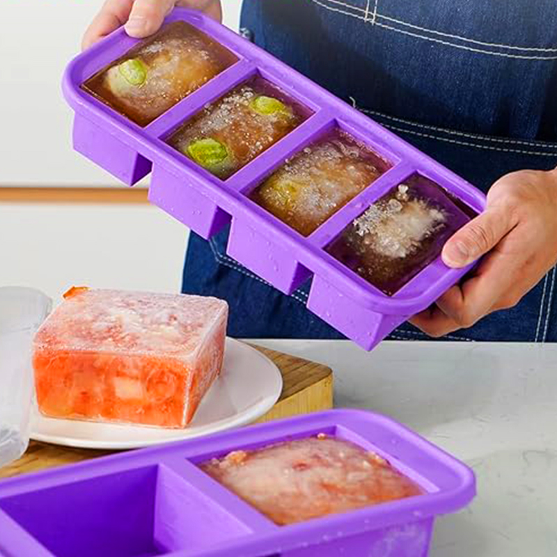 실리콘 냉동 틀 선물 세트, 뚜껑이 있는 2, 4, 6 - Meal Prep Menu 리뷰 및 가격