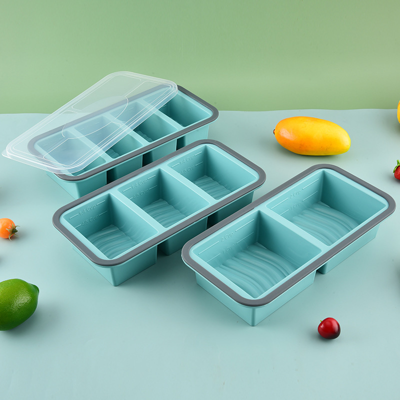 뚜껑이 있는 실리콘 식품 냉동 트레이 1개 - 수프 큐 - Meal Prep Menu 리뷰 및 가격