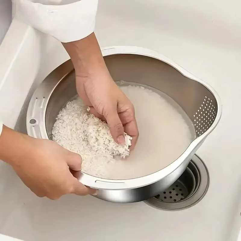 녹슬지 않는 스텐 쌀씻는볼 타공 채반 쌀함지박 파스타  - Meal Prep Rice 리뷰 및 가격