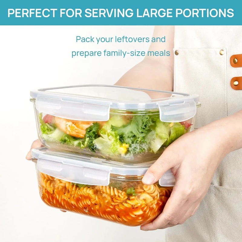 18팩 유리 식품 보관 용기 세트(밀폐 뚜껑 포함) 누 - Meal Prep Glass Containers With Lids 리뷰 및 가격