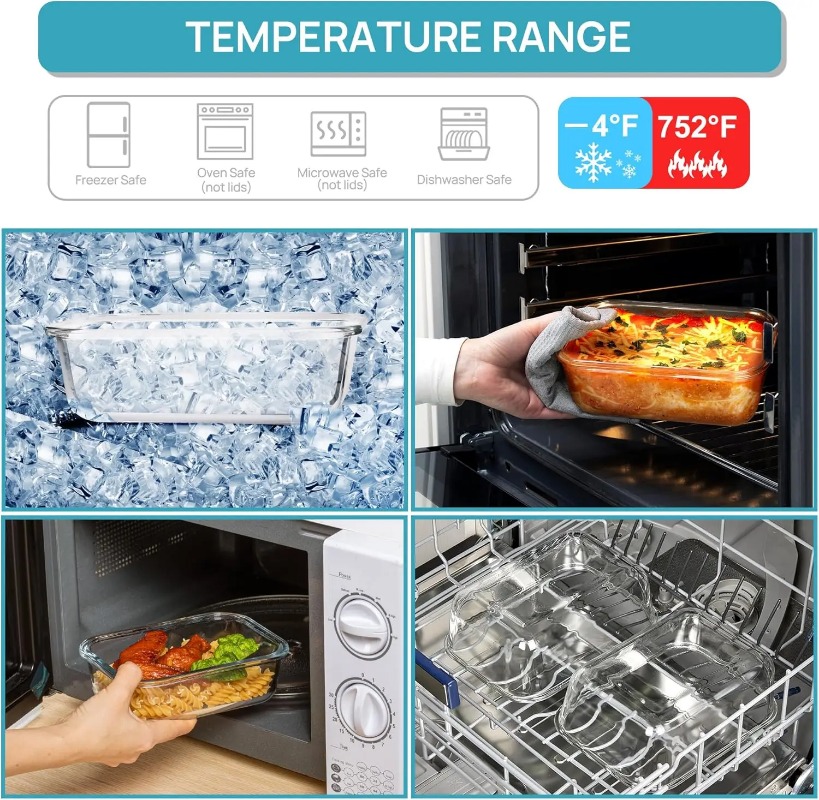 18팩 유리 식품 보관 용기 세트(밀폐 뚜껑 포함) 누 - Meal Prep Glass Containers With Lids 리뷰 및 가격