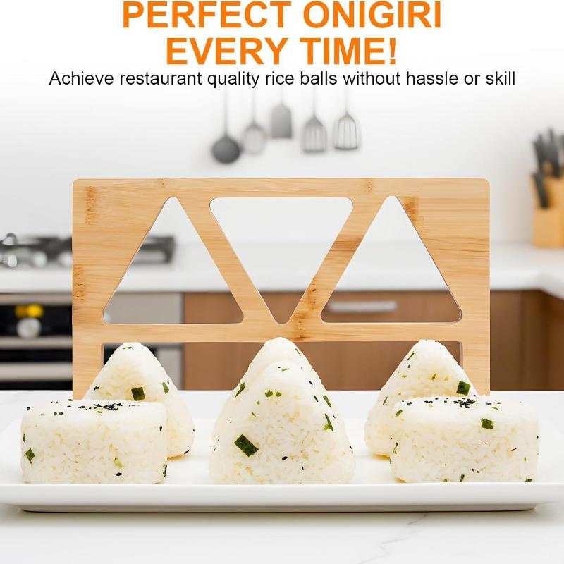 나무 오니기리 밥볼 틀 5/6구 일본식 무스비 메이커  - Meal Prep Rice 리뷰 및 가격